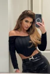 Chardonnay looks very sexy in the black outfit she is wearing 