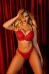 A busty sexy blonde escort in London named Clary 